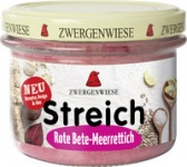 Streich Rote Bete Meerrettich 180 g Glas, Zwergenwiese 