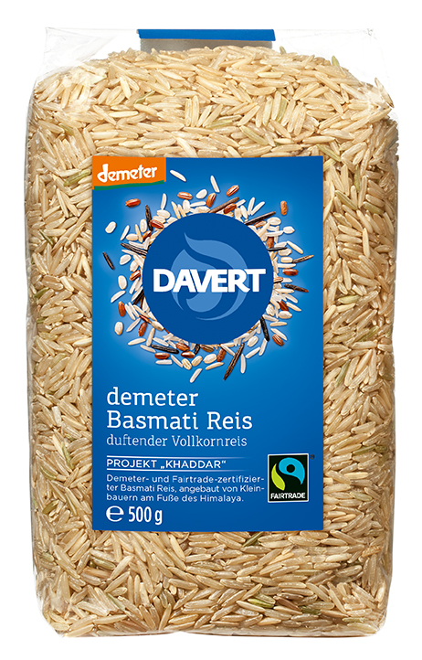 Echter Basmati-Reis, braun 500 g von DAVERT 